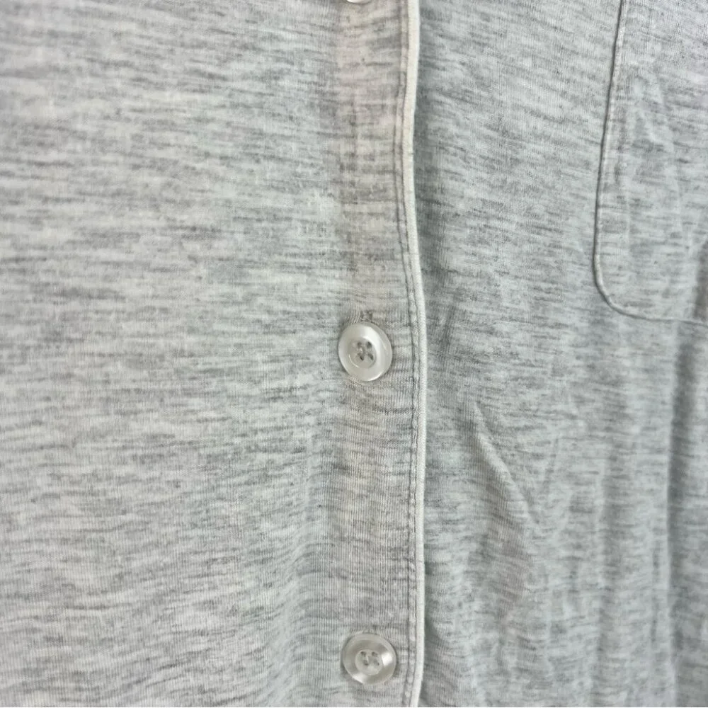 Sioro button down soft long sleeve pocket on front Heather Gray Knitwear